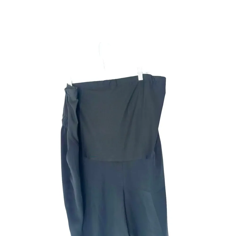 J.Crew Black Casual Pull On Jersey Crepe Maternity Jamie Cropped Pant‎ Size 18